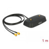 Delock Antennenfuß SMA Stecker - SMA Buchse LTE MIMO 1 m schwarz low loss