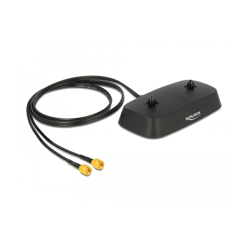 Delock Antennenfuß SMA Stecker - SMA Buchse LTE MIMO 1 m schwarz low loss