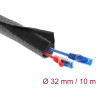 Delock Geflechtschlauch mit Klettverschluss 10 m x 32 mm schwarz