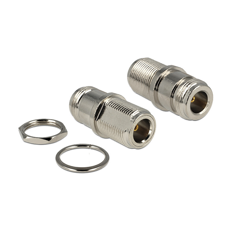 Delock Adapter N Buchse zu N Buchse zum Einbau