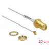 Delock Antennenkabel SMA Buchse zum Einbau zu I-PEX Inc., MHF® II Stecker 0.81 20 cm Gewindelänge 10 mm