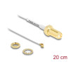 Delock Antennenkabel SMA Buchse zum Einbau zu I-PEX Inc., MHF® III Stecker 0.81 20 cm Gewindelänge 10 mm