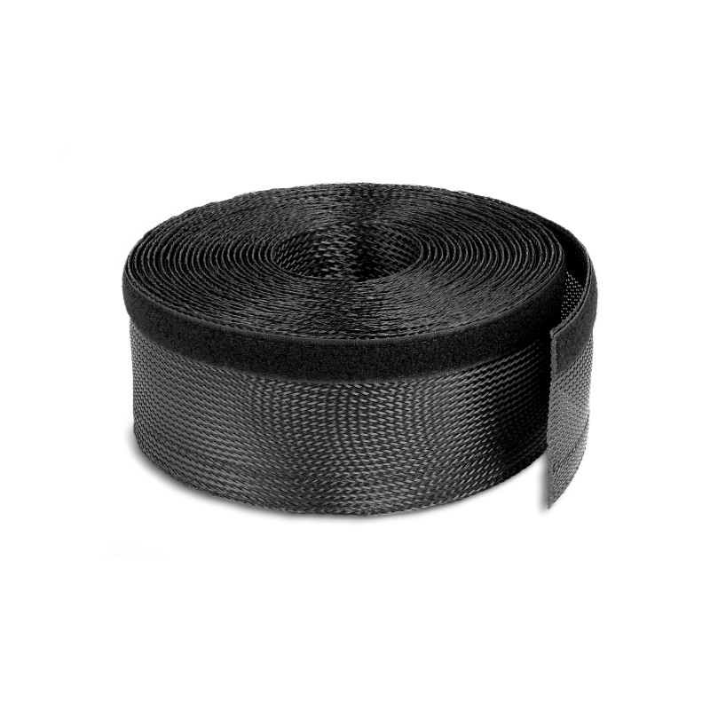 Delock Geflechtschlauch mit Klettverschluss 10 m x 32 mm schwarz