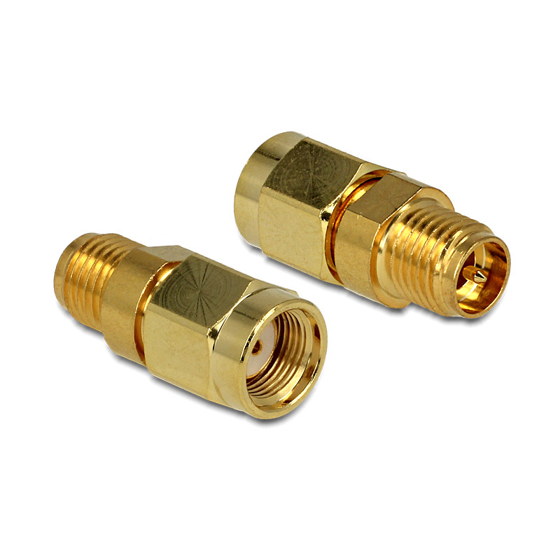 Delock Adapter RP-SMA Stecker Sondergewinde metrisch - RP-SMA Buchse