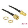 Delock Antennenkabel RP-SMA Stecker - RP-SMA Buchse zum Einbau 200 mm