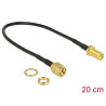 Delock Antennenkabel RP-SMA Stecker - RP-SMA Buchse zum Einbau 200 mm