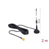 Delock GSM / UMTS Antenne SMA Stecker 3 dBi omnidirektional starr mit magnetischem Standfuß schwarz
