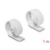 Delock Klettband selbstklebend mit Haft- und Flauschband L 1 m x B 20 mm weiß