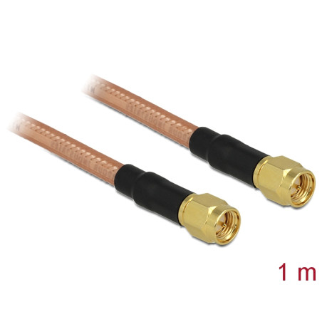 Delock Antennenkabel SMA Stecker - SMA Stecker RG-142 1 m low loss