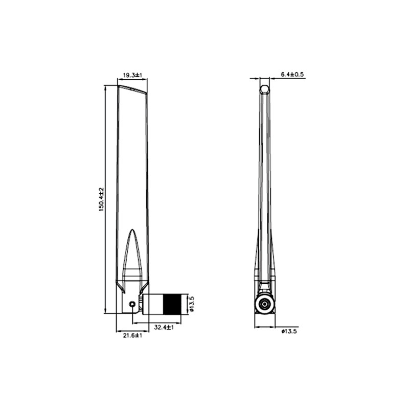 Delock WLAN 802.11 ac/a/h/b/g/n Antenne RP-SMA Stecker 3 - 5 dBi omnidirektional mit Kippgelenk schwarz