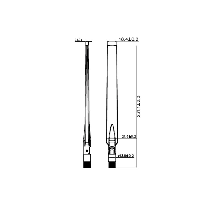 Delock WLAN 802.11 ac/a/h/b/g/n Antenne RP-SMA Stecker 5 - 7 dBi omnidirektional mit Kippgelenk schwarz