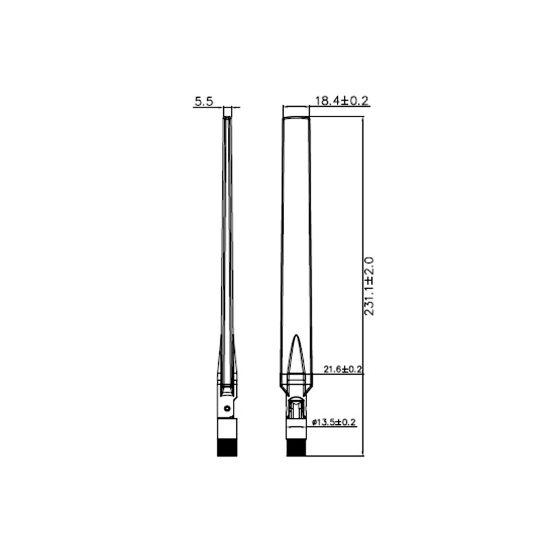 Delock WLAN 802.11 ac/a/h/b/g/n Antenne RP-SMA Stecker 5 - 7 dBi omnidirektional drehbar mit Kippgelenk schwarz
