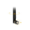 Delock WLAN 802.11 ac/a/h/b/g/n Antenne RP-SMA Stecker 5 - 7 dBi omnidirektional drehbar mit Kippgelenk schwarz