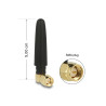 Delock ISM 433 MHz Antenne SMA 1 dBi omnidirektional flexibel schwarz
