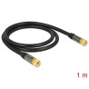 Delock Antennenkabel F Stecker - F Stecker RG-6/U 1 m schwarz