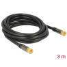 Delock Antennenkabel F Stecker - F Stecker RG-6/U 3 m schwarz