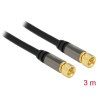 Delock Antennenkabel F Stecker - F Stecker RG-6/U 3 m schwarz