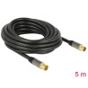 Delock Antennenkabel IEC Stecker - IEC Buchse RG-6/U 5 m schwarz