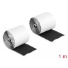 Delock Klettband selbstklebend mit Haft- und Flauschband L 1 m x B 50 mm schwarz