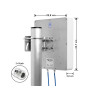 Delock LTE MIMO Antenne 2 x N Buchse 8 dBi direktional mit Anschlusskabel RG-402 37 cm outdoor beige