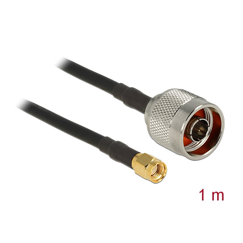 Delock Antennenkabel N Stecker - RP-SMA Stecker CFD200 1,0 m low loss