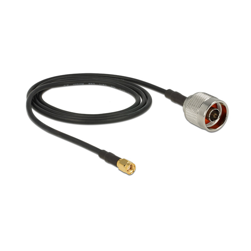 Delock Antennenkabel N Stecker - RP-SMA Stecker CFD200 1,0 m low loss