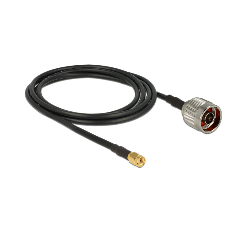 Delock Antennenkabel N Stecker - RP-SMA Stecker CFD200 2,0 m low loss