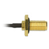 Delock Antennenkabel SMA Buchse zum Einbau zu I-PEX Inc., MHF® I Stecker 1.13 10 cm Gewindelänge 10 mm spritzwassergeschützt