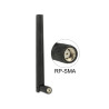 Delock ZigBee Antenne Multi Bluetooth, GSM, LTE, UMTS, WLAN IEEE 802.11 b/g/n RP-SMA 1 ~ 4,3 dBi omni Gelenk schwarz