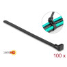 Delock Kabelbinder wiederverwendbar hitzebeständig L 150 x B 7,5 mm 100 Stück schwarz