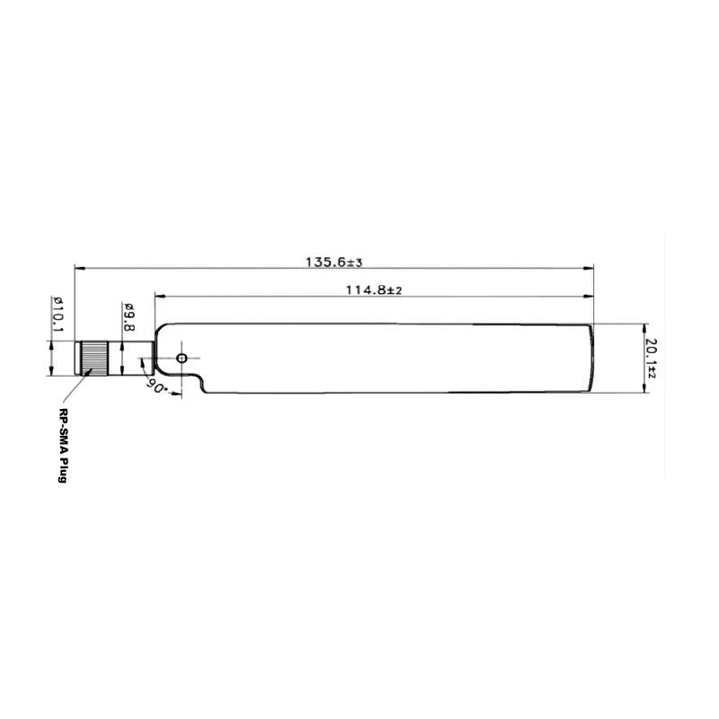 Delock ZigBee Antenne Multi Bluetooth, GSM, LTE, UMTS, WLAN IEEE 802.11 b/g/n RP-SMA 1 ~ 4,3 dBi omni Gelenk schwarz