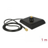 Delock Antennenfuß SMA Stecker - SMA Buchse 1 m low loss schwarz