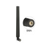 Delock LTE Antenne SMA Stecker 0 - 4 dBi omnidirektional drehbar mit Kippgelenk schwarz