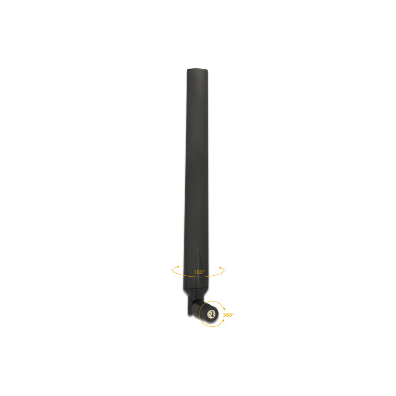 Delock LTE Antenne SMA Stecker 0 - 4 dBi omnidirektional drehbar mit Kippgelenk schwarz