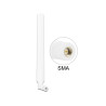 Delock LTE Antenne SMA Stecker 0 - 4 dBi omnidirektional drehbar mit Kippgelenk weiß