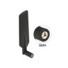 Delock LTE Antenne SMA Stecker 0,5 - 3 dBi omnidirektional drehbar mit Kippgelenk schwarz