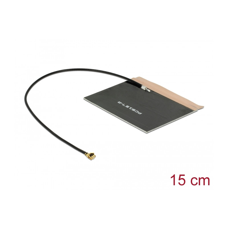 Delock LTE Antenne I-PEX Inc., MHF® I Stecker 2,0 - 3,5 dBi 1.13 15 cm PCB intern Klebemontage