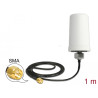 Delock GSM / UMTS Antenne SMA Stecker 0,7 - 1,6 dBi 1 m ULA100 omnidirektional starr outdoor weiß