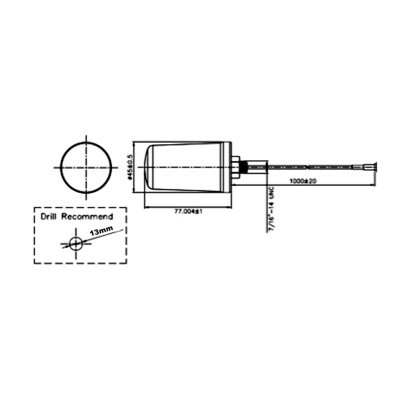 Delock GSM / UMTS Antenne SMA Stecker 0,7 - 1,6 dBi 1 m ULA100 omnidirektional starr outdoor weiß