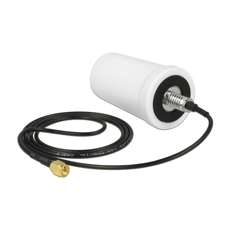 Delock GSM / UMTS Antenne SMA Stecker 0,7 - 1,6 dBi 1 m ULA100 omnidirektional starr outdoor weiß