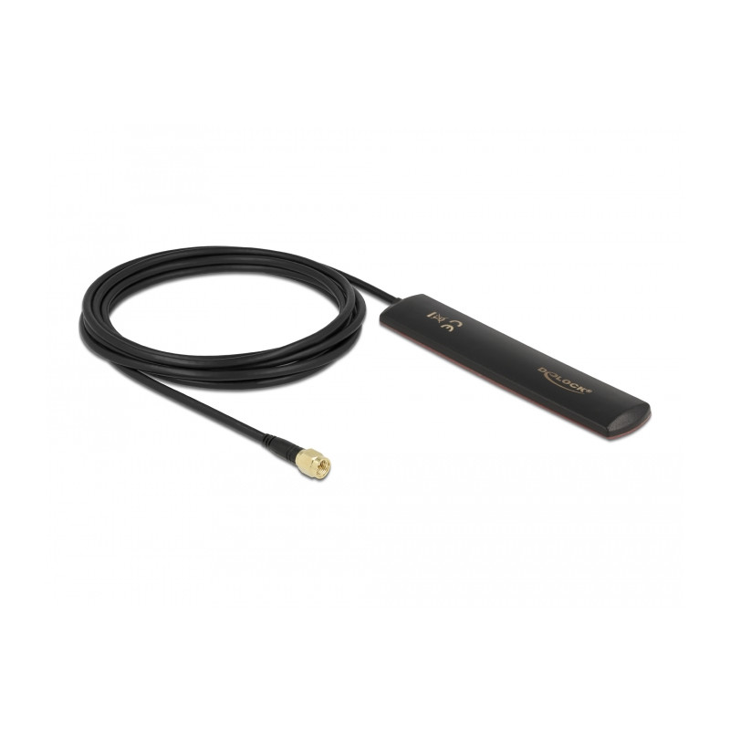 Delock LTE Antenne SMA 3 dBi omnidirektional starr schwarz Klebemontage