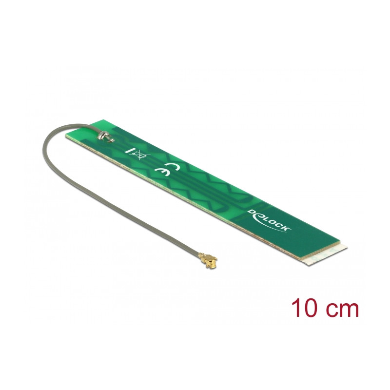 Delock LTE Antenne I-PEX Inc., MHF® I Stecker 2 - 3 dBi 1.13 10 cm PCB intern Klebemontage