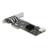 Delock PCI Express x4 Karte zu 4 x extern SuperSpeed USB 5 Gbps (USB 3.2 Gen 1) USB Typ-A Buchse Quad Channel - Low Profile Form