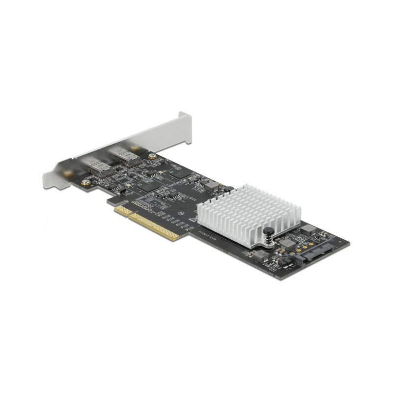 Delock PCI Express x8 Karte zu 2 x extern SuperSpeed USB 20 Gbps (USB 3.2 Gen 2x2) USB Type-C™ Buchse - Low Profile Formfaktor