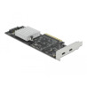 Delock PCI Express x8 Karte zu 2 x extern SuperSpeed USB 20 Gbps (USB 3.2 Gen 2x2) USB Type-C™ Buchse - Low Profile Formfaktor