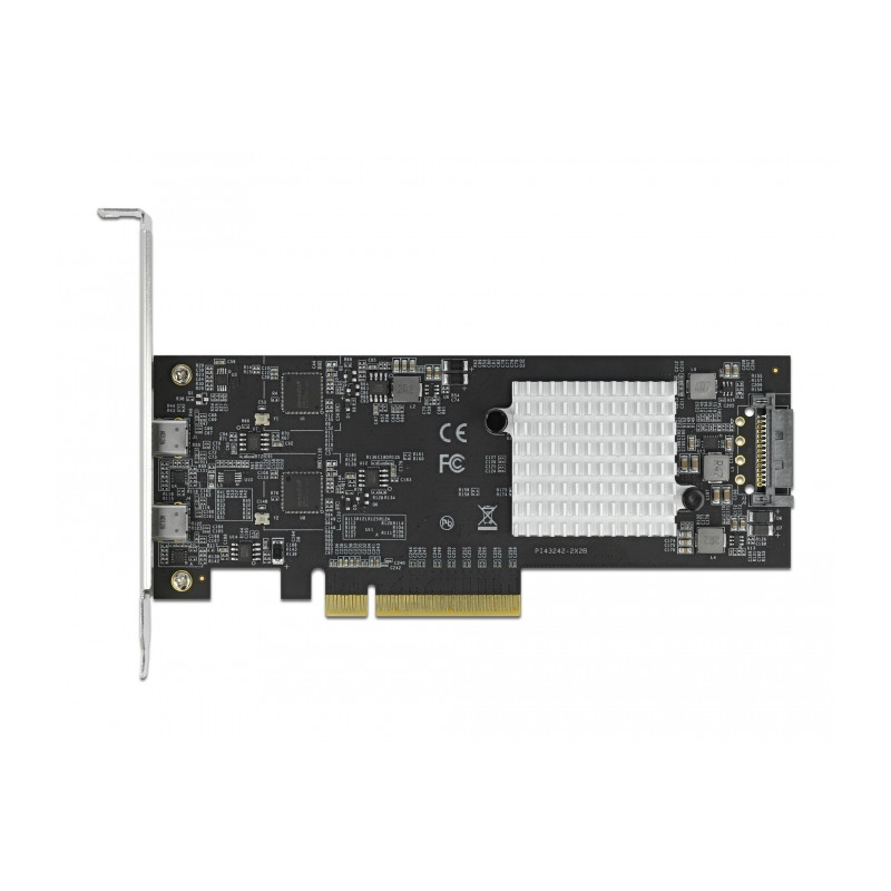 Delock PCI Express x8 Karte zu 2 x extern SuperSpeed USB 20 Gbps (USB 3.2 Gen 2x2) USB Type-C™ Buchse - Low Profile Formfaktor