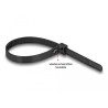 Delock Kabelbinder wiederverwendbar hitzebeständig L 300 x B 7,6 mm 100 Stück schwarz