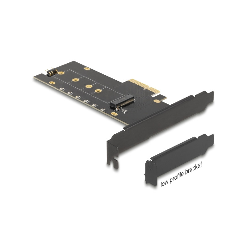 Delock PCI Express x4 Karte zu 1 x intern NVMe M.2 Key M mit Kühlkörper und RGB LED Beleuchtung - Low Profile Formfaktor