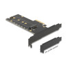 Delock PCI Express x4 Karte zu 1 x intern NVMe M.2 Key M mit Kühlkörper und RGB LED Beleuchtung - Low Profile Formfaktor