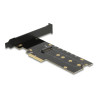 Delock PCI Express x4 Karte zu 1 x intern NVMe M.2 Key M mit Kühlkörper und RGB LED Beleuchtung - Low Profile Formfaktor